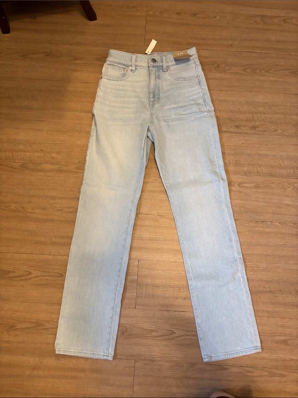 Madewell Light Wash High-Rise Straight Jeans